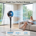 WhisperCool Smart Oscillating Pedestal Fan