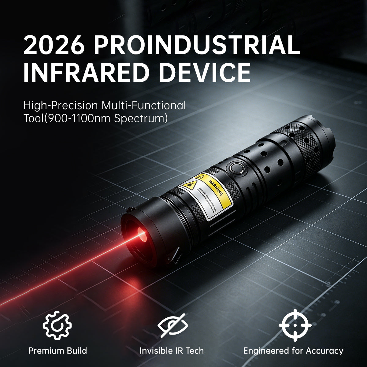 2026 Brand New 120W 900-1100nm High-Power IR Laser Pointer