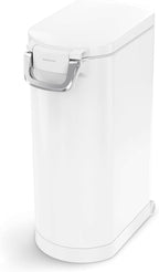 simplehuman 35 Liter, 40 lb / 18.1 kg X-Large Pet Food Storage Container for Dog Food, Cat Food, and Bird Feed, Brushed Stainless Steel