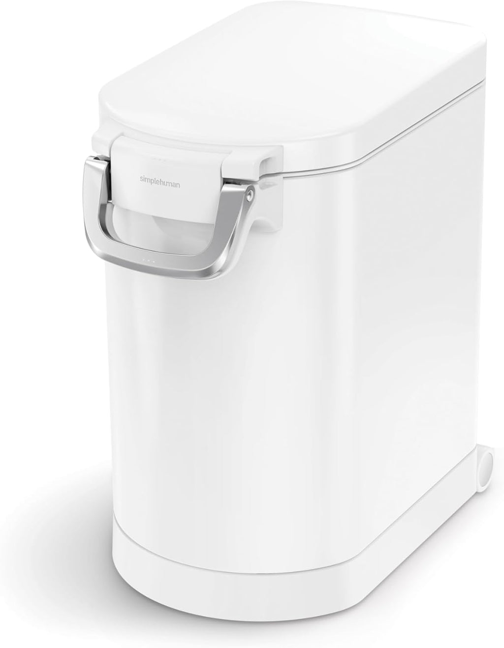 simplehuman 35 Liter, 40 lb / 18.1 kg X-Large Pet Food Storage Container for Dog Food, Cat Food, and Bird Feed, Brushed Stainless Steel