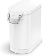 simplehuman 35 Liter, 40 lb / 18.1 kg X-Large Pet Food Storage Container for Dog Food, Cat Food, and Bird Feed, Brushed Stainless Steel