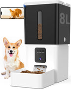 Large Breed Automatic Dog Feeder: 12L/50 Cups with HD 1080P Camera - 5G WiFi Anti-Clog Timed Dog Feeder for Golden Retriever Busy Owners by UTCG
