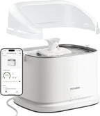 PETLIBRO Quiet Dog Water Fountain Stainless Steel Tray, Smart Pet Water Fountain for Dogs Inside with App Monitoring, 3L Dog Fountain Water Bowl, Automatic Water Dispenser for Dogs, Cat Water Fountain