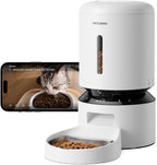 PETLIBRO Automatic Cat Feeder – 3L Programmable Pet Food Dispenser with Freshness Preservation, Timed Portion Control, Voice Meal Call & Dual Power Supply, Healthy Feeding for Cats & Small Dogs White
