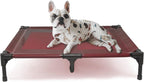 Suddus Elevated Dog Bed for Large Dogs 140lb, Breathable Cooling Raised Dog Cot with Dual Support Bars & Metal Frame, No-Slip Feet, Waterproof Pet Bed for Indoor/Outdoor, X-Large, 48 * 36 * 9in, Grey