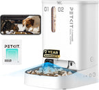 PETKIT Automatic Cat Feeder with Camera, 1080P HD Video with Night Vision, 2.4G WiFi Pet Feeder for Cat & Small Dog, 2-Way Audio & Meal Call Pet Food Dispenser with Desiccant Bag, Motion Capturing