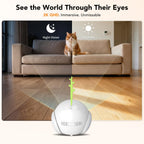 RPZ Pet Camera Indoor, Dog Camera, Movable Home Security Robot with Phone App, 2 K Cat & Puppy Mini Robot, Long Distance on Wheels Safety Alerts, Pet Auto Tracking, 2-Way Speaker