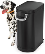 simplehuman 35 Liter, 40 lb / 18.1 kg X-Large Pet Food Storage Container for Dog Food, Cat Food, and Bird Feed, Brushed Stainless Steel