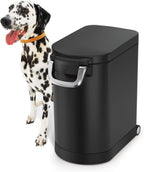 simplehuman 35 Liter, 40 lb / 18.1 kg X-Large Pet Food Storage Container for Dog Food, Cat Food, and Bird Feed, Brushed Stainless Steel