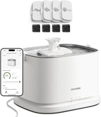 PETLIBRO Quiet Dog Water Fountain Stainless Steel Tray, Smart Pet Water Fountain for Dogs Inside with App Monitoring, 3L Dog Fountain Water Bowl, Automatic Water Dispenser for Dogs, Cat Water Fountain