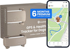 Tractive Smart Dog GPS Tracker | Live Pet Tracker with Virtual Fence | Vital Signs Monitoring of Heart & Respiratory Rate | Bark Monitoring | Dog Collar Attachment (Brown)