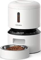 PETLIBRO Automatic Cat Feeder – 3L Programmable Pet Food Dispenser with Freshness Preservation, Timed Portion Control, Voice Meal Call & Dual Power Supply, Healthy Feeding for Cats & Small Dogs White