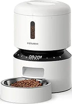 PETLIBRO Automatic Cat Feeder – 3L Programmable Pet Food Dispenser with Freshness Preservation, Timed Portion Control, Voice Meal Call & Dual Power Supply, Healthy Feeding for Cats & Small Dogs White