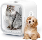 HomeRunPet Cat Dryer, Ultra Quiet, Patented Fresh Air Ventilation, Smart Temperature Control, Safe 360° Even Drying Pet Dryer Box for Cats & Small Dogs (Drybo Plus)