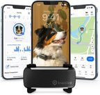 Tractive Smart Dog GPS Tracker | Live Pet Tracker with Virtual Fence | Vital Signs Monitoring of Heart & Respiratory Rate | Bark Monitoring | Dog Collar Attachment (Brown)