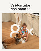 eufy Security 4K Indoor Cam S350, No Subscription, Dual Cameras, 8× Zoom, 360° Coverage, Works as a Pet Camera, Nanny/Senior/Baby Monitor, AI Auto-Tracking, Human/Pet/Cry Detection, 2.4/5 GHz Wi-Fi