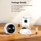 RPZ Pet Camera Indoor, Dog Camera, Movable Home Security Robot with Phone App, 2 K Cat & Puppy Mini Robot, Long Distance on Wheels Safety Alerts, Pet Auto Tracking, 2-Way Speaker