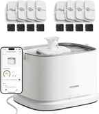 PETLIBRO Quiet Dog Water Fountain Stainless Steel Tray, Smart Pet Water Fountain for Dogs Inside with App Monitoring, 3L Dog Fountain Water Bowl, Automatic Water Dispenser for Dogs, Cat Water Fountain