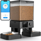 oneisall Automatic Cat Feeder for 2 Cats, 20 Cups/5L Automatic Cat Food Dispenser for Small Pets Indoor, Timed Cat Feeder for Dry Food