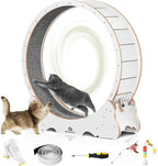 Cat Wheel, 48" XL Large Cat Treadmill for Indoor Pets, Cats Exercise Running Wheel with Detachable Carpet, Quiet and Sturdy, Suitable for Most Cats Running/Walking/Training