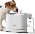 PETLIBRO Quiet Dog Water Fountain Stainless Steel Tray, Smart Pet Water Fountain for Dogs Inside with App Monitoring, 3L Dog Fountain Water Bowl, Automatic Water Dispenser for Dogs, Cat Water Fountain