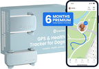Tractive Smart Dog GPS Tracker | Live Pet Tracker with Virtual Fence | Vital Signs Monitoring of Heart & Respiratory Rate | Bark Monitoring | Dog Collar Attachment (Brown)