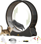 Cat Wheel, 48" XL Large Cat Treadmill for Indoor Pets, Cats Exercise Running Wheel with Detachable Carpet, Quiet and Sturdy, Suitable for Most Cats Running/Walking/Training