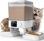 oneisall Automatic Cat Feeder for 2 Cats, 20 Cups/5L Automatic Cat Food Dispenser for Small Pets Indoor, Timed Cat Feeder for Dry Food