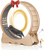 Cat Wheel, 48" XL Large Cat Treadmill for Indoor Pets, Cats Exercise Running Wheel with Detachable Carpet, Quiet and Sturdy, Suitable for Most Cats Running/Walking/Training