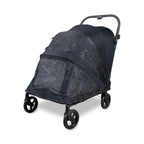 WonderFold Hudson Pet Stroller - Easy Back Entrance for Large Pets, Breathable Carriage Fabric and Canopy, Storage Pocket, and Rear Brake - Gray