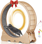 Cat Wheel, 48" XL Large Cat Treadmill for Indoor Pets, Cats Exercise Running Wheel with Detachable Carpet, Quiet and Sturdy, Suitable for Most Cats Running/Walking/Training