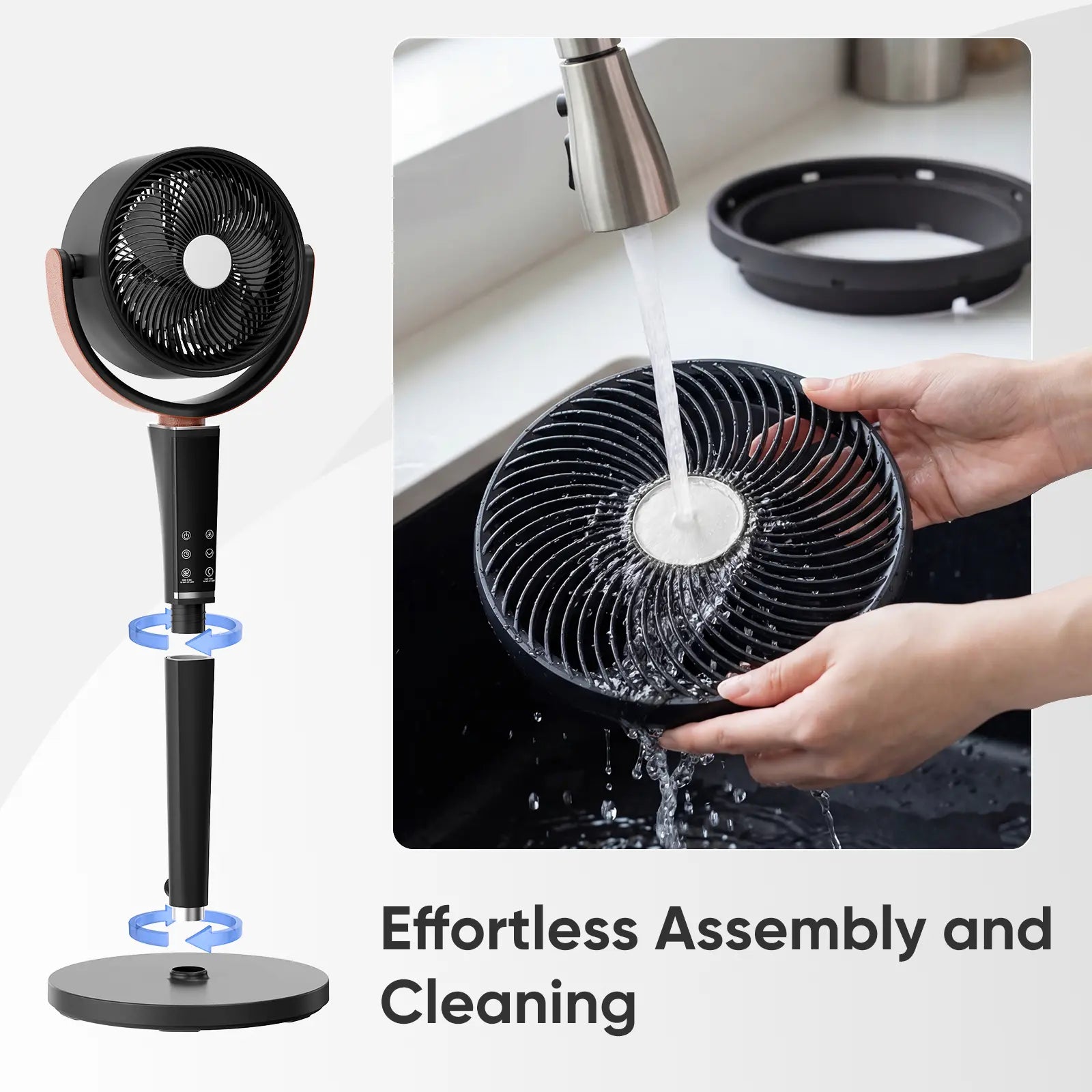 WhisperCool Smart Oscillating Pedestal Fan